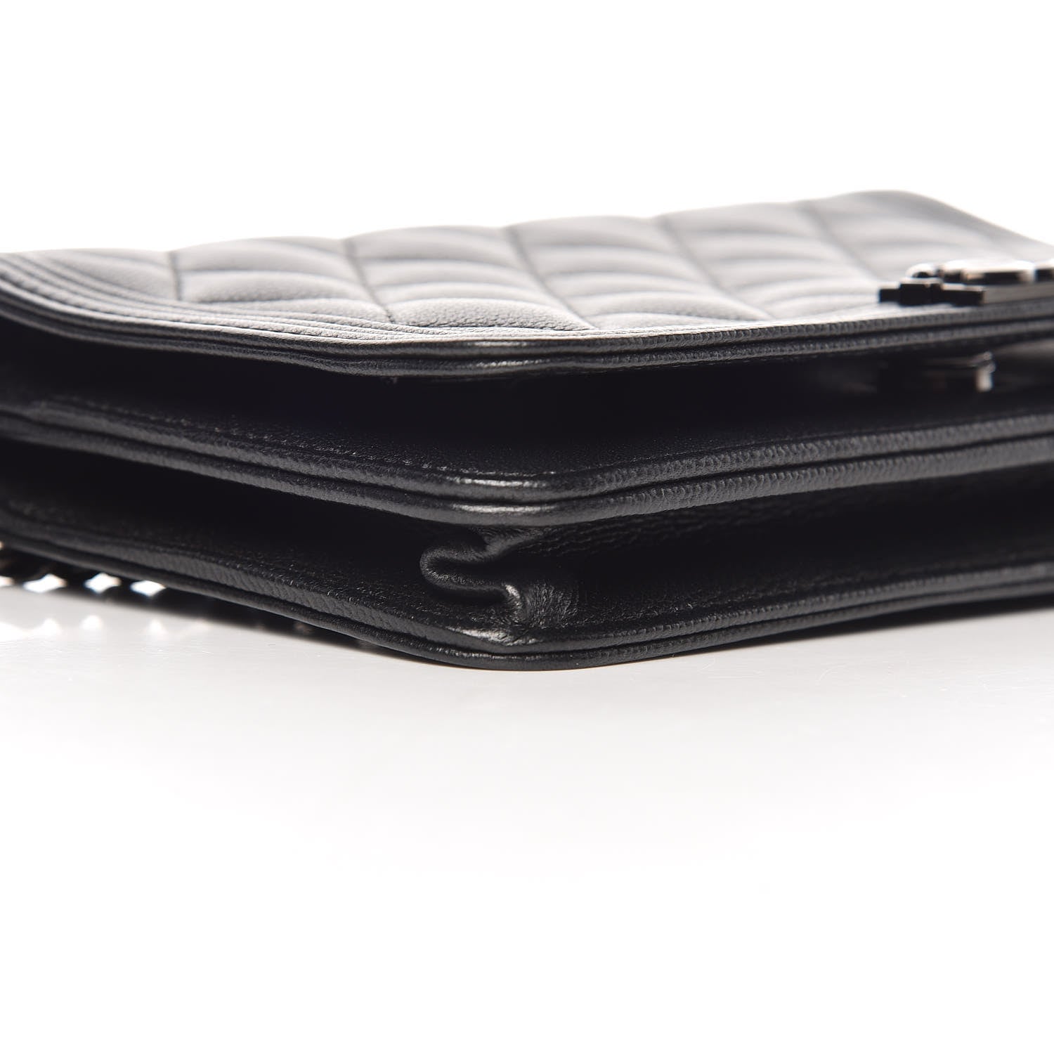 Chanel Caviar Quilted Boy Wallet On Chain WOC So Black 11 of 13