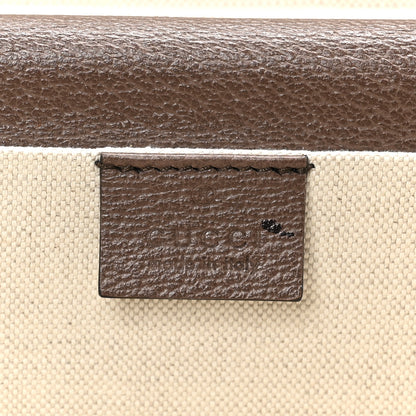 Gucci GG Supreme Monogram Textured Dollar Calfskin Web Savoy Hat Box Beige Ebony New Acero 6 of 10