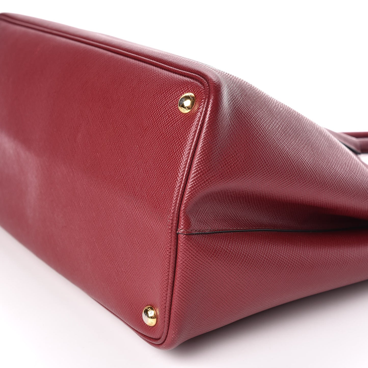 Saffiano Cuir Large Double Bag Cherry