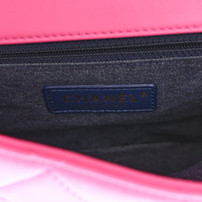 Chanel Lambskin Quilted Resin Bi-Color Chain Flap Bag Pink 6 of 9
