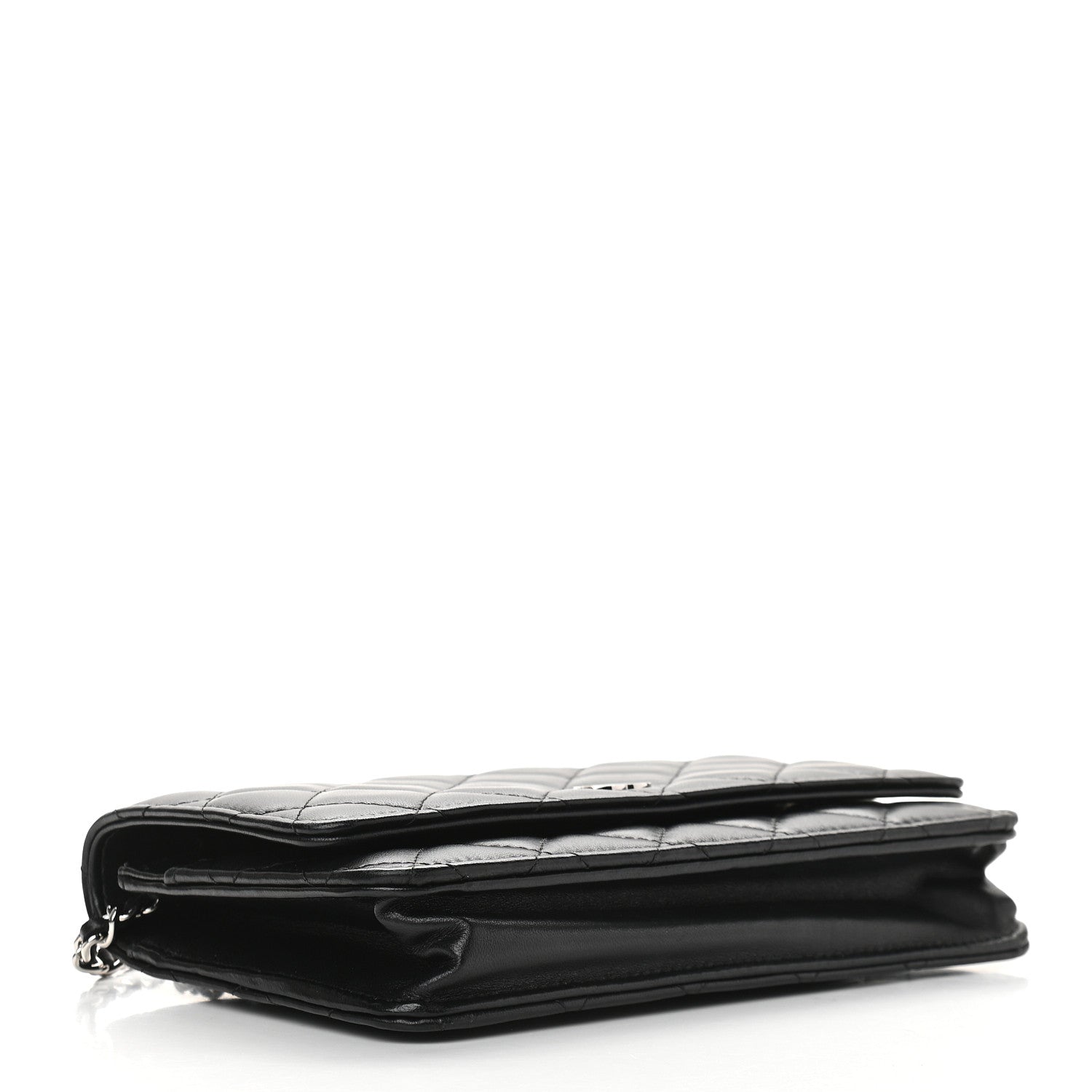 Chanel Lambskin Quilted Wallet On Chain WOC Black 4 of 9