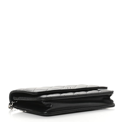 Chanel Lambskin Quilted Wallet On Chain WOC Black 4 of 9