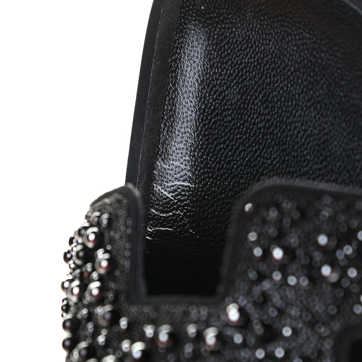 Hermes Goatskin Crystal Oran Sandals 38.5 Black 13 of 13