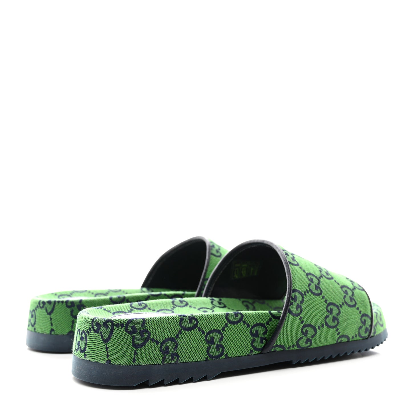 Monogram Multicolor Slide Sandals 6 Green Blue