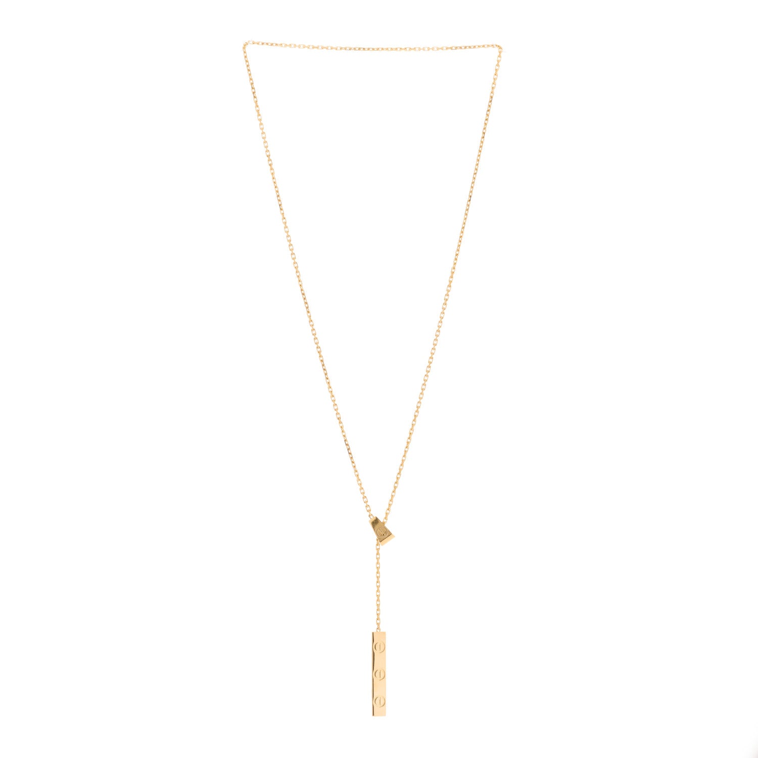 Cartier 18K Yellow Gold LOVE Lariat Necklace 2 of 3