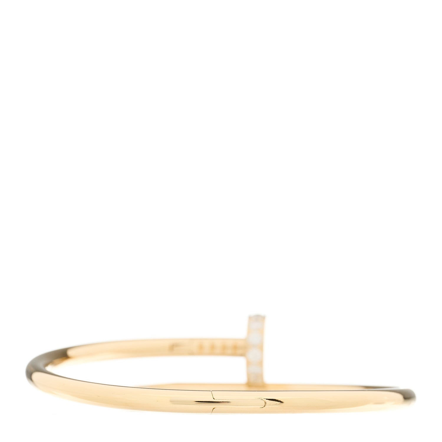 Cartier 18K Yellow Gold Diamond Juste Un Clou Bracelet 15 3 of 4