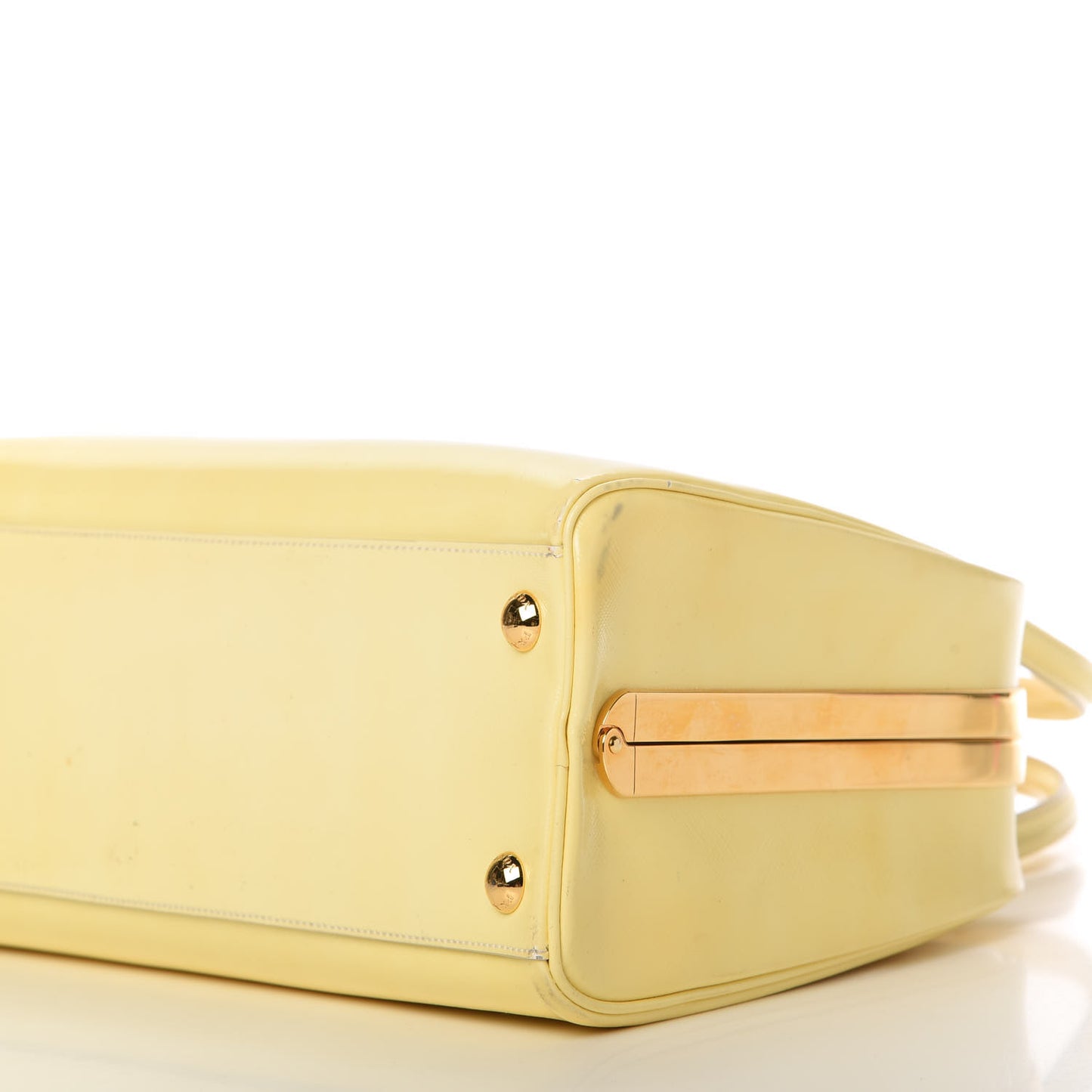 Saffiano Vernice Pyramid Bag White