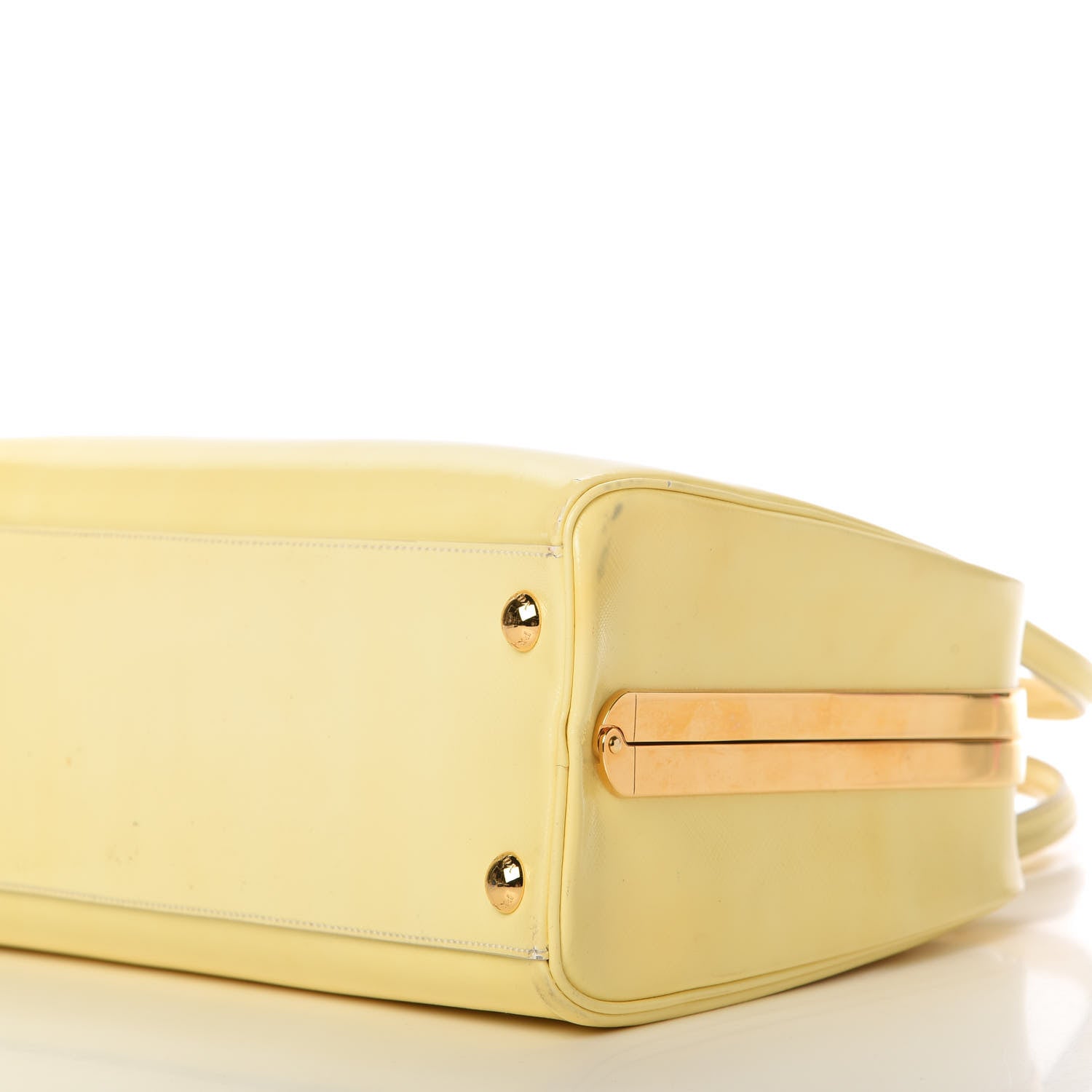 Prada Saffiano Vernice Pyramid Bag White 8 of 15