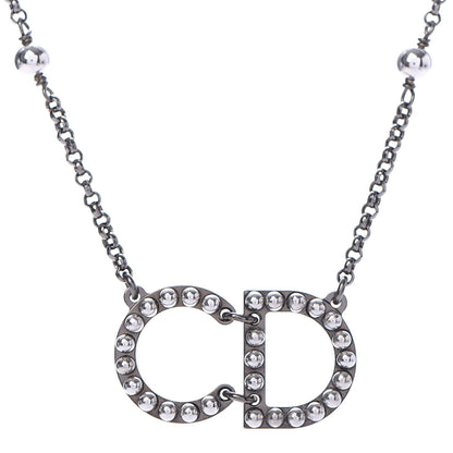 Christian Dior Metal Logo CD Necklace Ruthenium 4 of 6