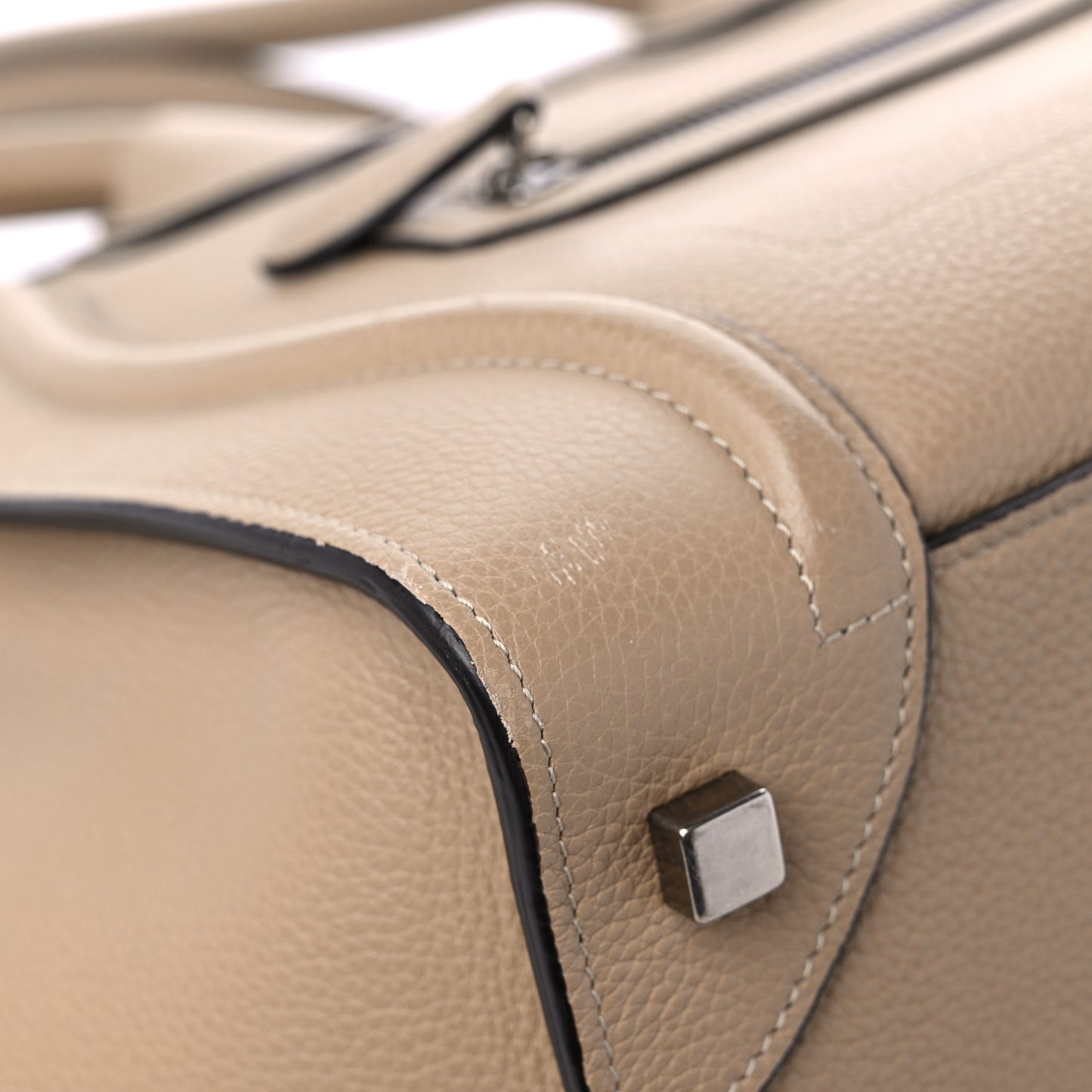Drummed Calfskin Mini Luggage Dune
