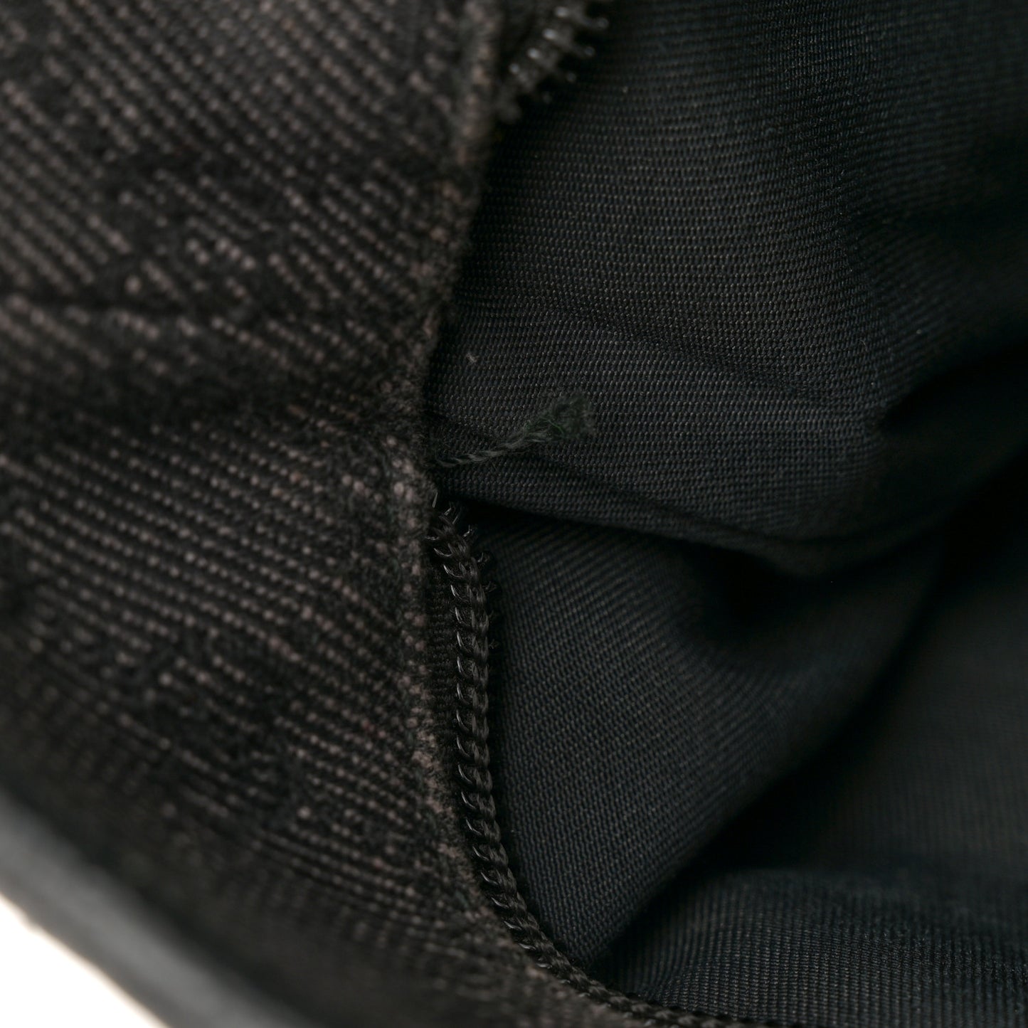 Nylon Calfskin Monogram Tall Tote Dark Brown