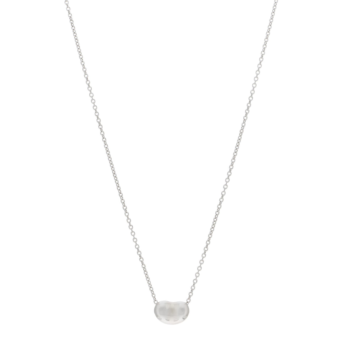 Sterling Silver 9mm Elsa Peretti Bean Pendant Necklace
