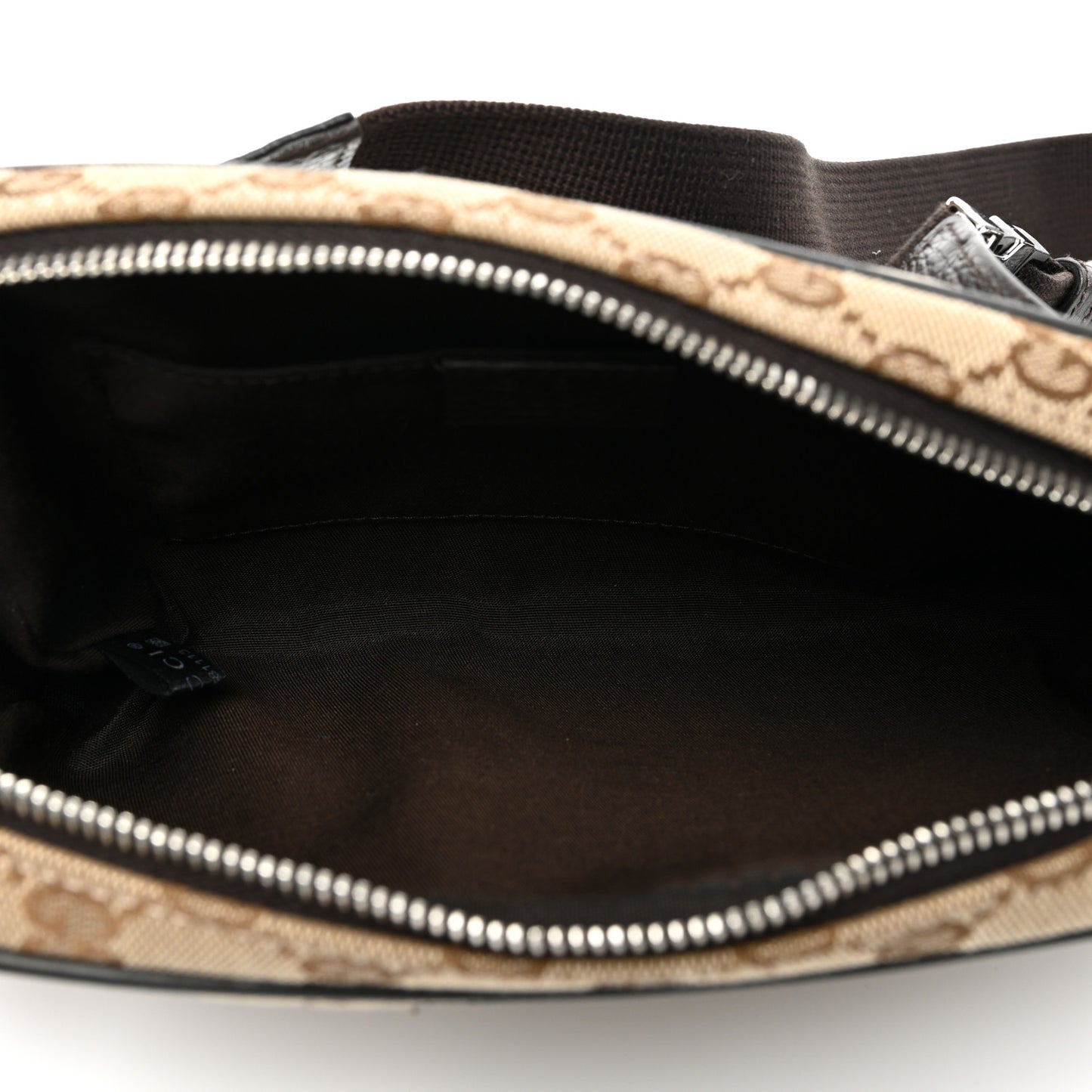 Monogram Dollar Calfskin Belt Bag Beige Ebony Testa di Moro Marrone Scuro