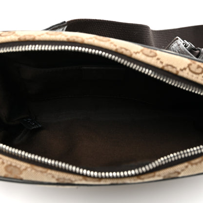 Gucci Monogram Dollar Calfskin Belt Bag Beige Ebony Testa di Moro Marrone Scuro 5 of 9