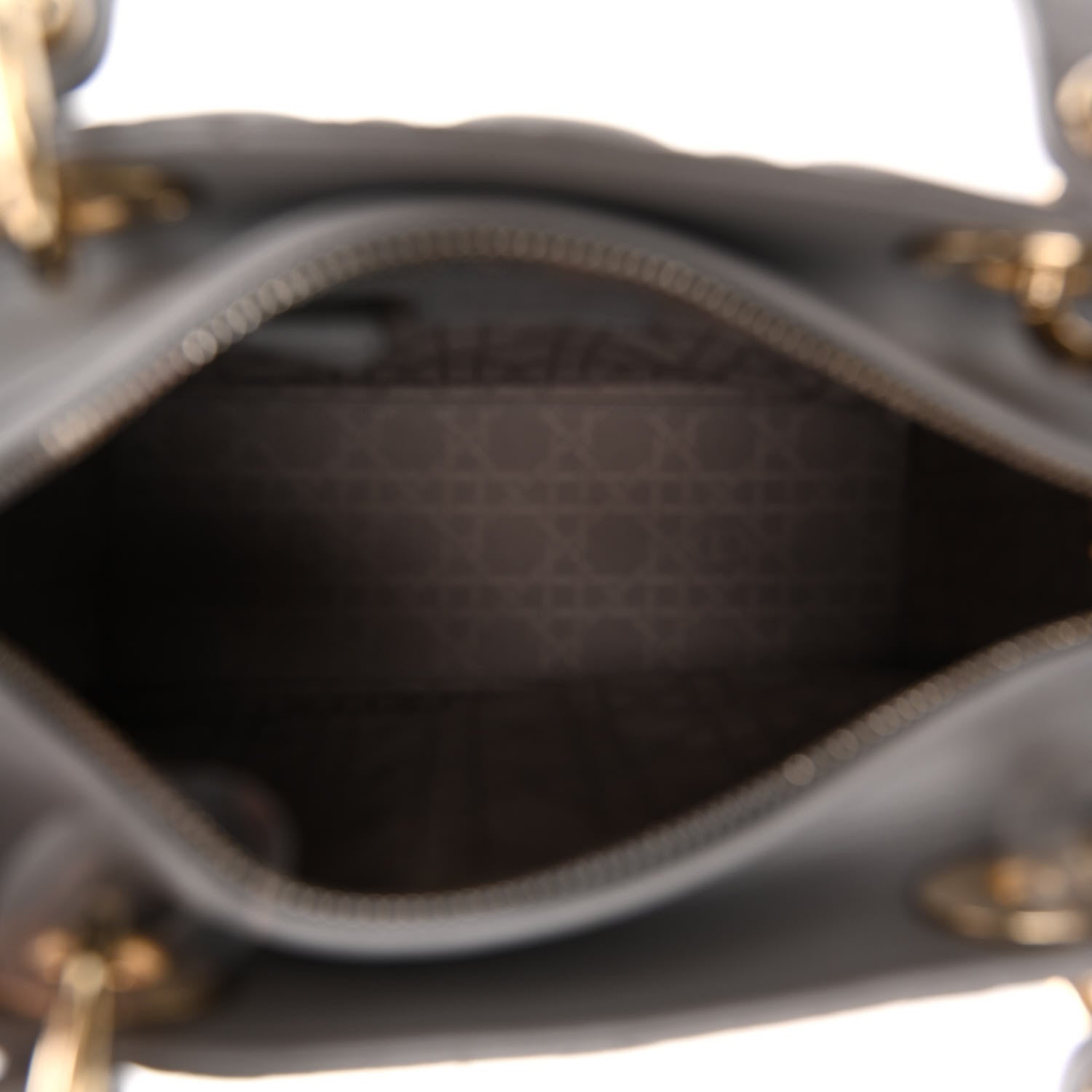 Christian Dior Lambskin Cannage Medium Lady Dior Grey 5 of 12