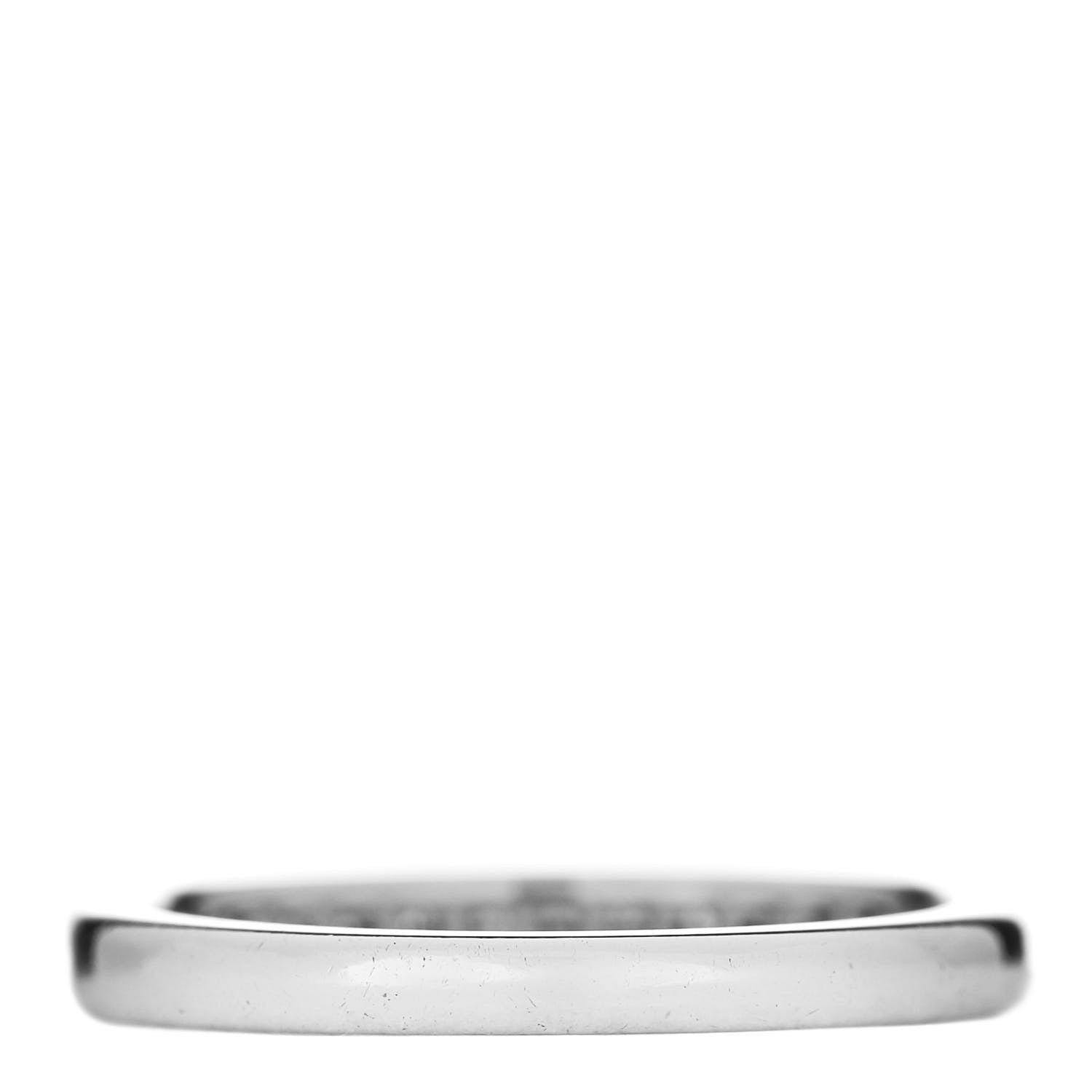 Tiffany Platinum Diamond 2.5mm Half Circle Wedding Band Ring 47 4 3 of 5