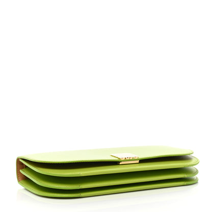 Loewe Silk Calfskin Goya Long Chain Clutch Green Bean 3 of 6