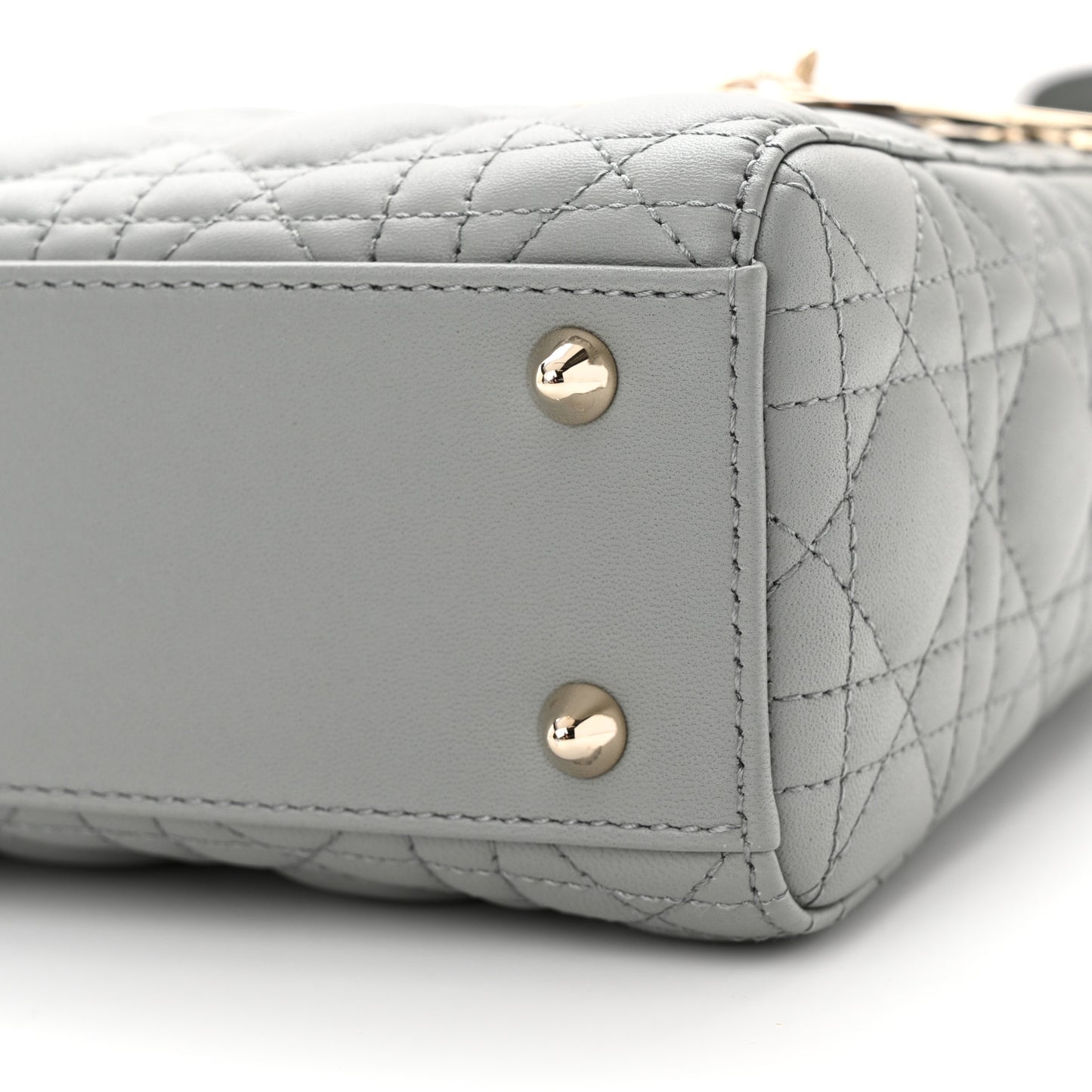 Lambskin Cannage Small My ABCDior Lady Dior Grey