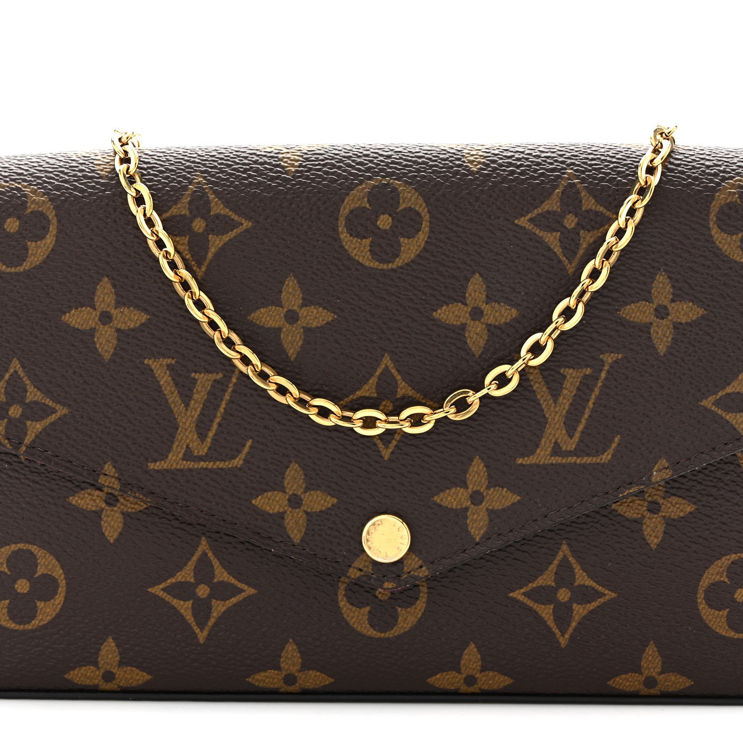 Louis Vuitton Monogram Pochette Felicie Chain Wallet Fuchsia 9 of 11