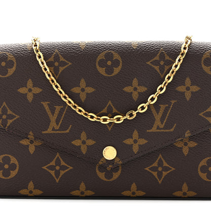 Louis Vuitton Monogram Pochette Felicie Chain Wallet Fuchsia 9 of 11