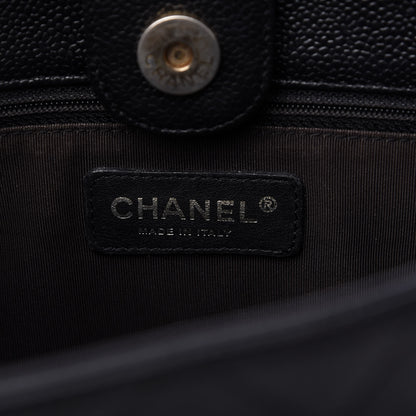Chanel Caviar Quilted Petit Shopping Tote PST Black 8 of 9