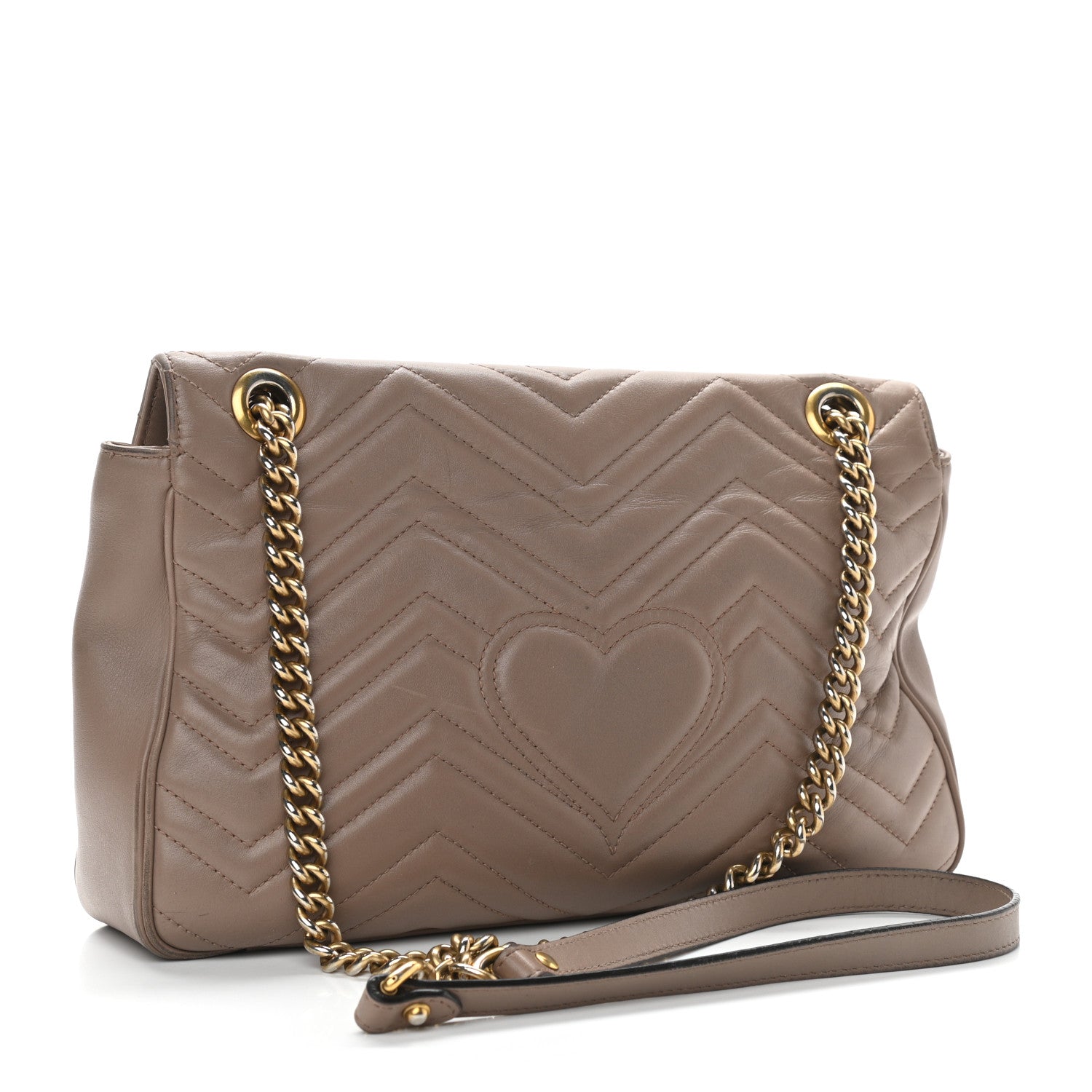 Gucci Calfskin Matelasse Medium GG Marmont Shoulder Bag Porcelain Rose 3 of 16