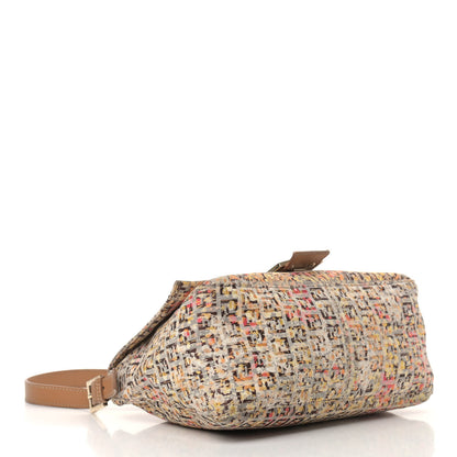 Fendi Zucchino Vitello Floral Forever Mama Baguette Pesca Giallo Saddler 4 of 12