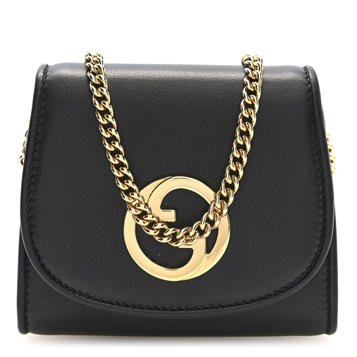 Roxy Calfskin Medium Blondie Chain Wallet Black