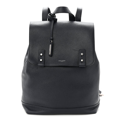 Saint Laurent Grained Calfskin Sac De Jour Backpack Navy 1 of 10