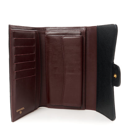 Chanel Caviar Quilted Long Flap Wallet Black 5 of 11