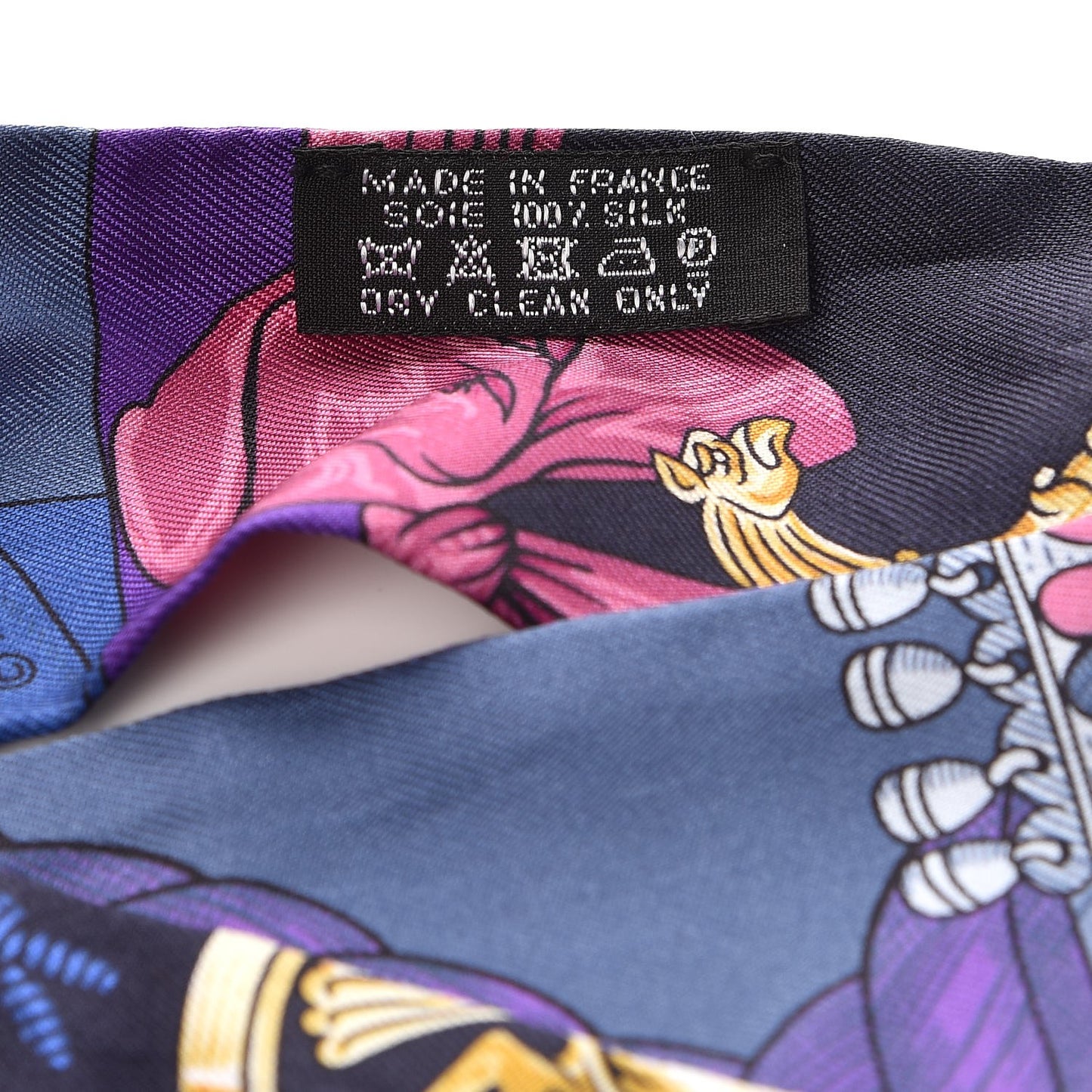 Silk Cavalleria D'Etriers Twilly Violet Bleu Rose