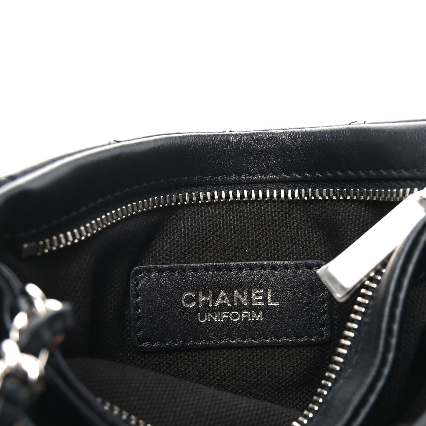 Calfskin Quilted Crossbody Bag Black