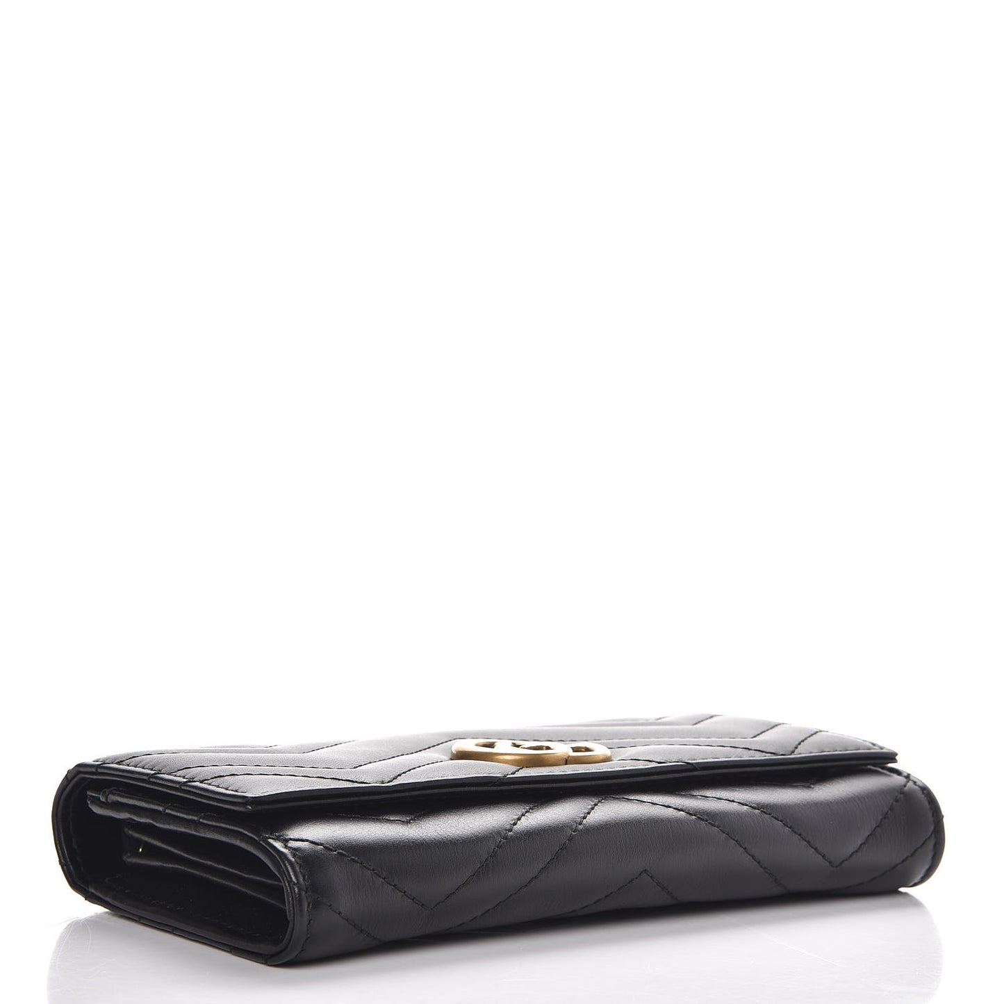 Calfskin Matelasse GG Marmont Continental Wallet Black