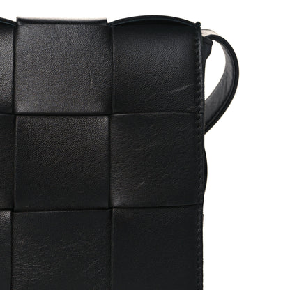 Bottega Veneta Lambskin Maxi Intrecciato Cassette Crossbody Bag Black 11 of 11