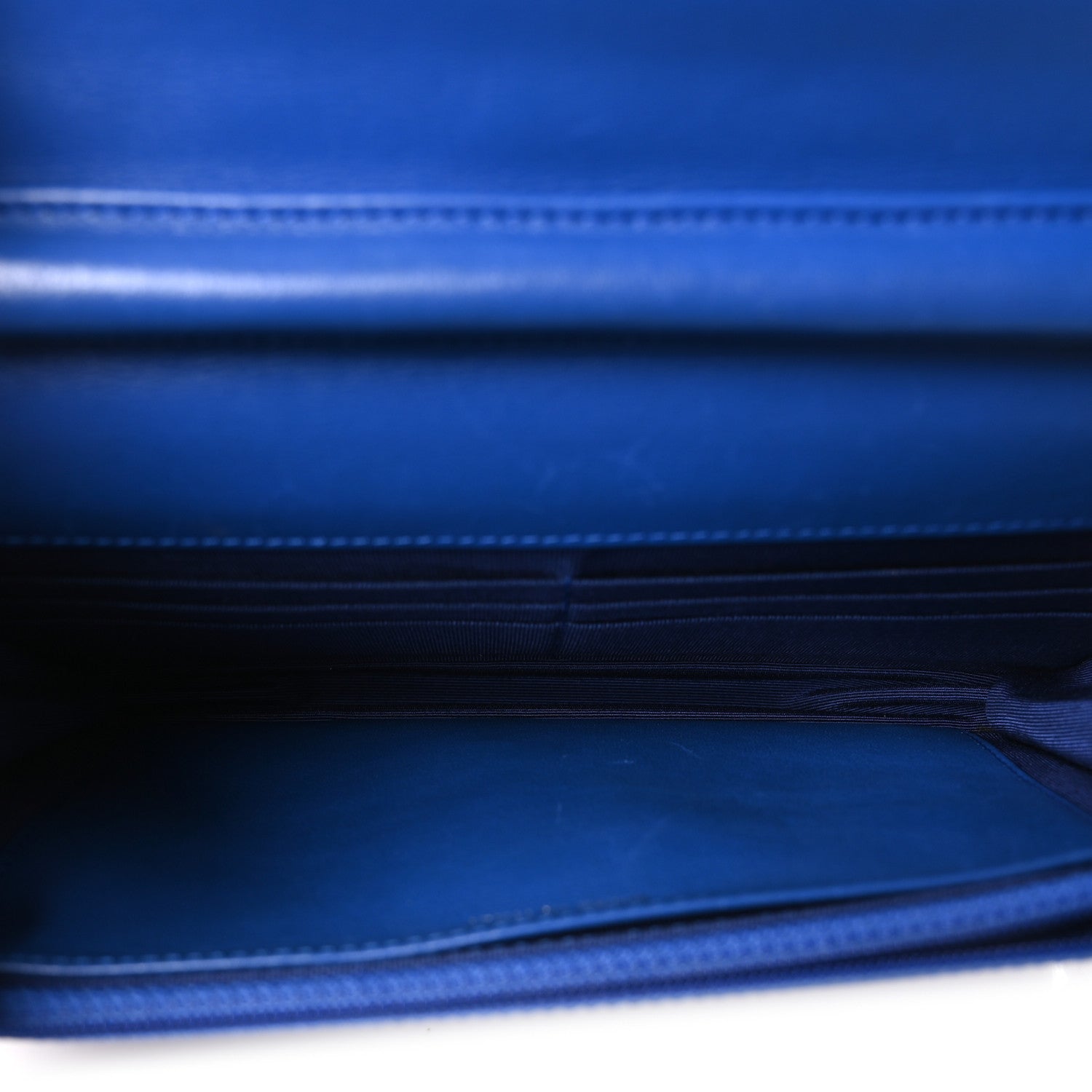 Chanel Patent Calfskin Quilted Wallet On Chain WOC Dark Blue 5 of 10