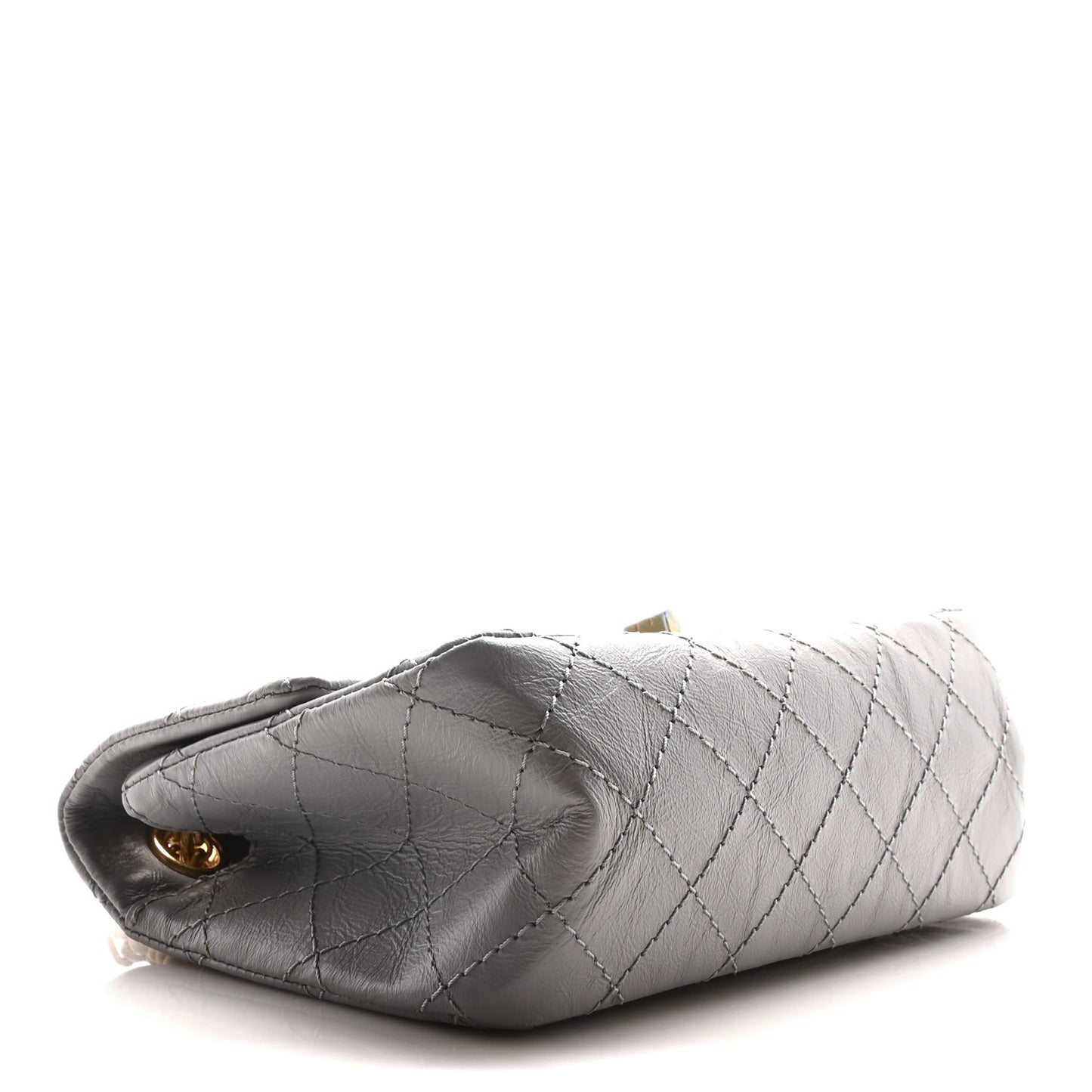 Aged Calfskin Quilted 2.55 Reissue Mini Flap Grey