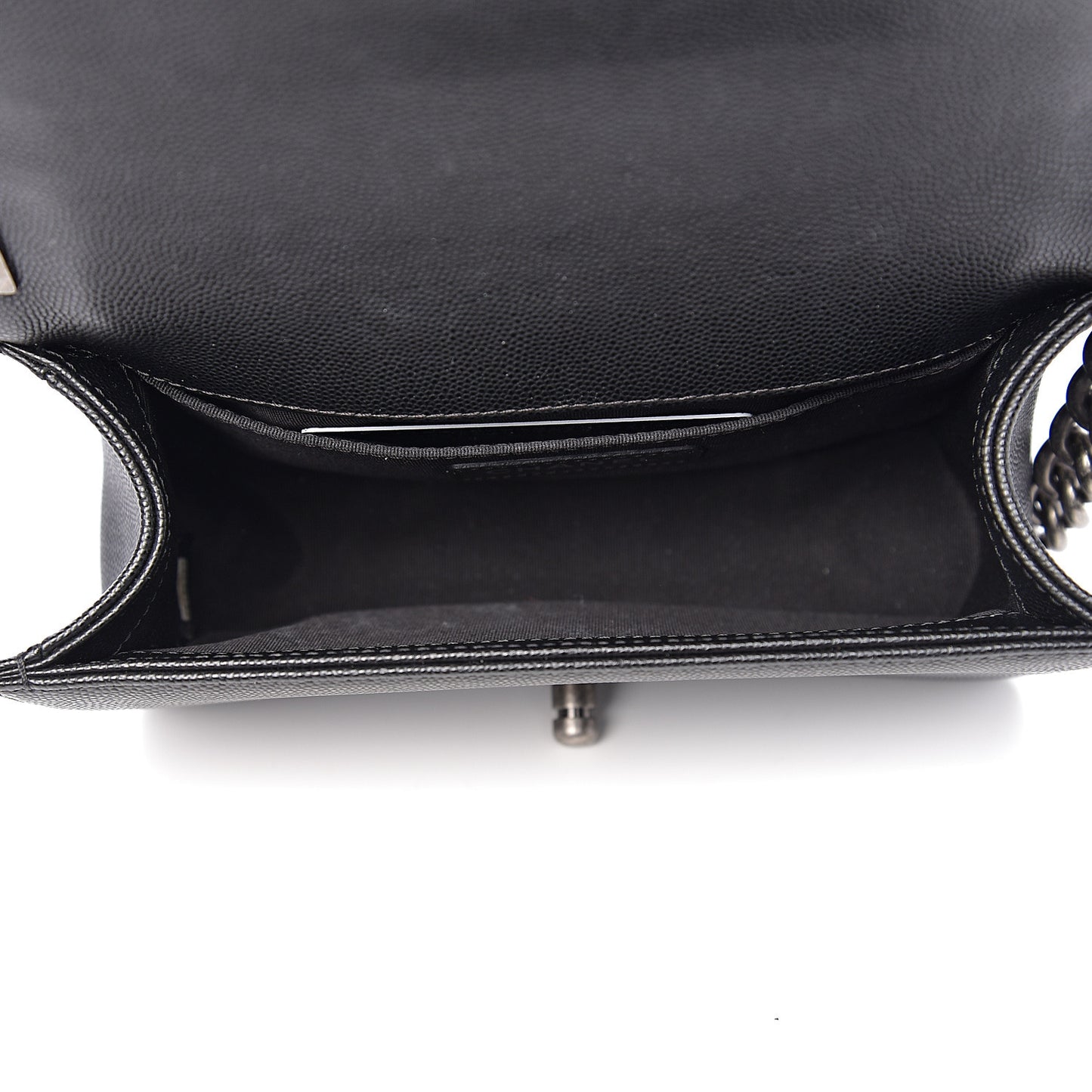 Caviar Quilted Small Boy Flap Black