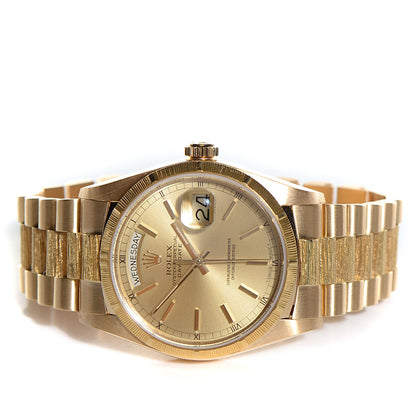 Rolex 18K Yellow Gold 36mm Oyster Perpetual Day-Date Watch Champagne 18078 3 of 8