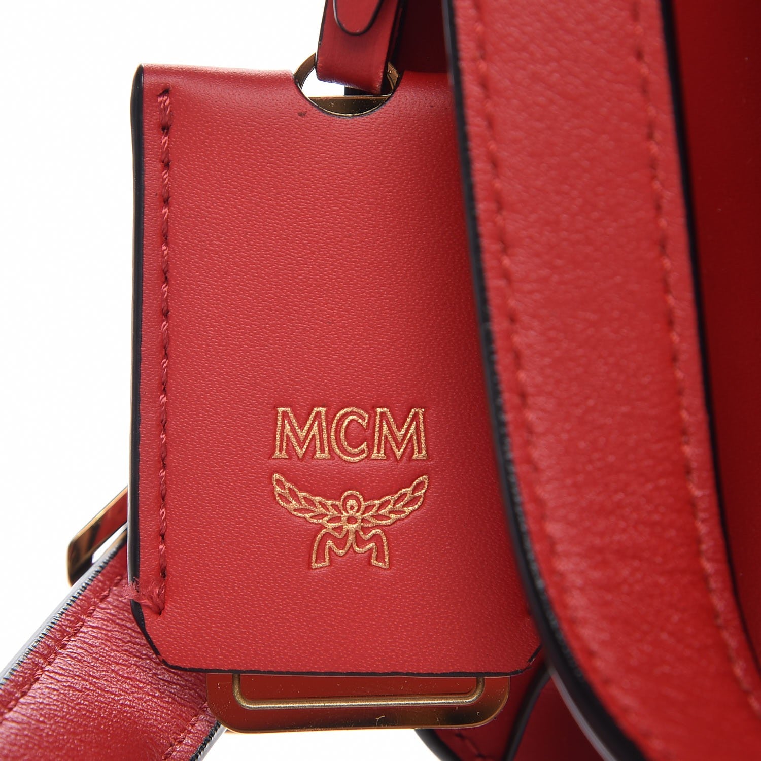 MCM Calfskin Patricia Crossbody Bag Ruby Red 10 of 10