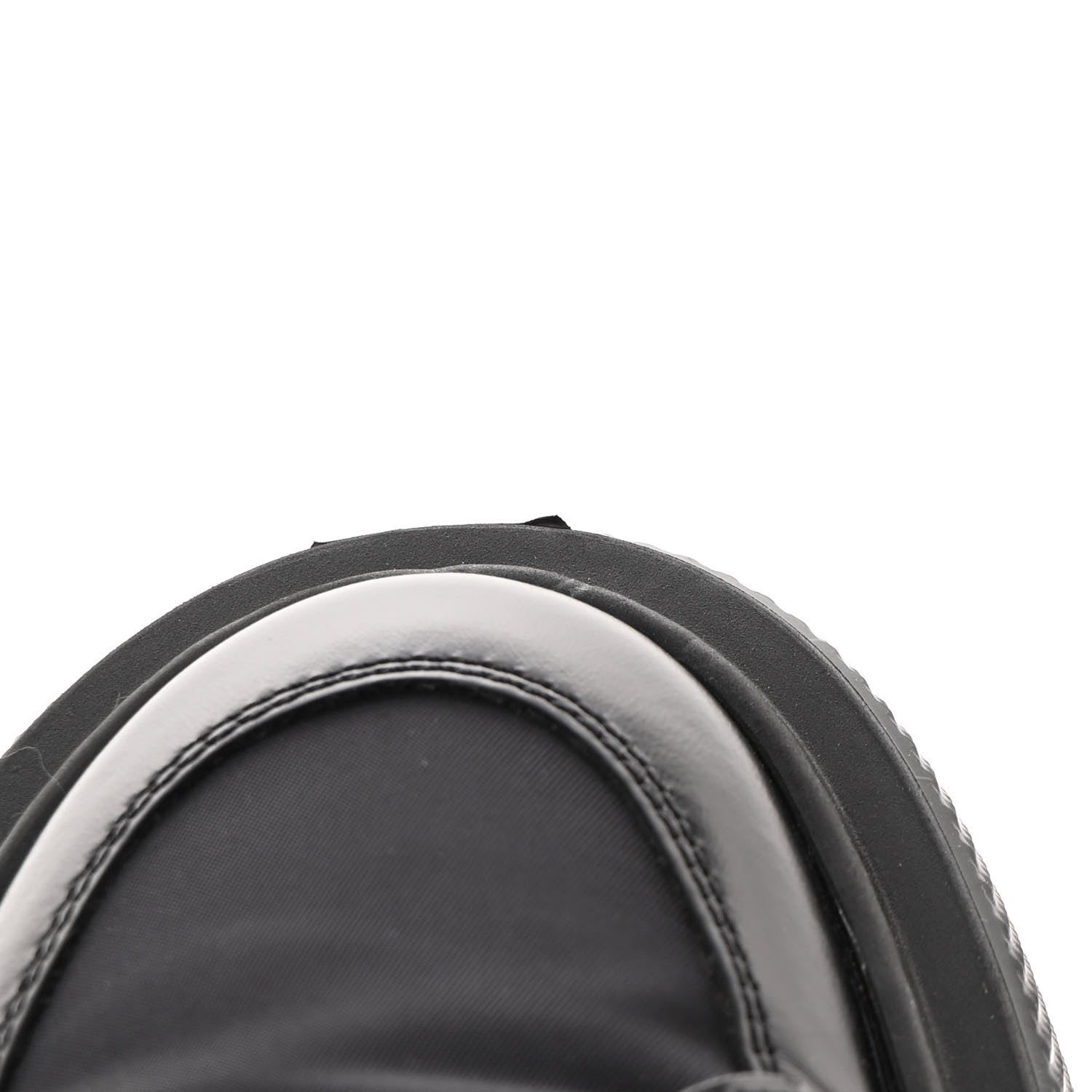 Prada Re-Nylon Gabardine Spazzolato Macro Quilted Triangle Logo High Top 45mm Sneakers 38.5 Black 8 of 9