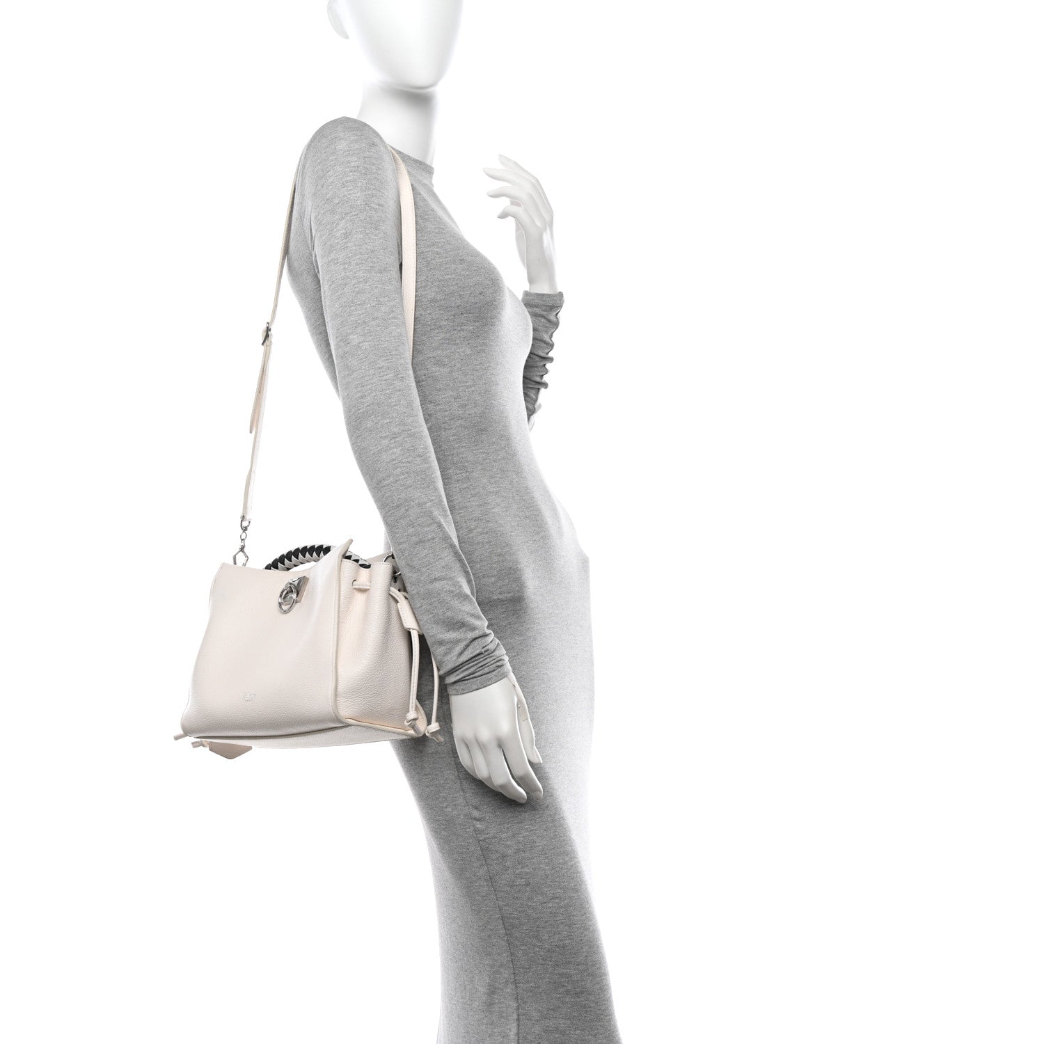 Mulberry Heavy Grain Small Iris Tote Chalk Black 2 of 9