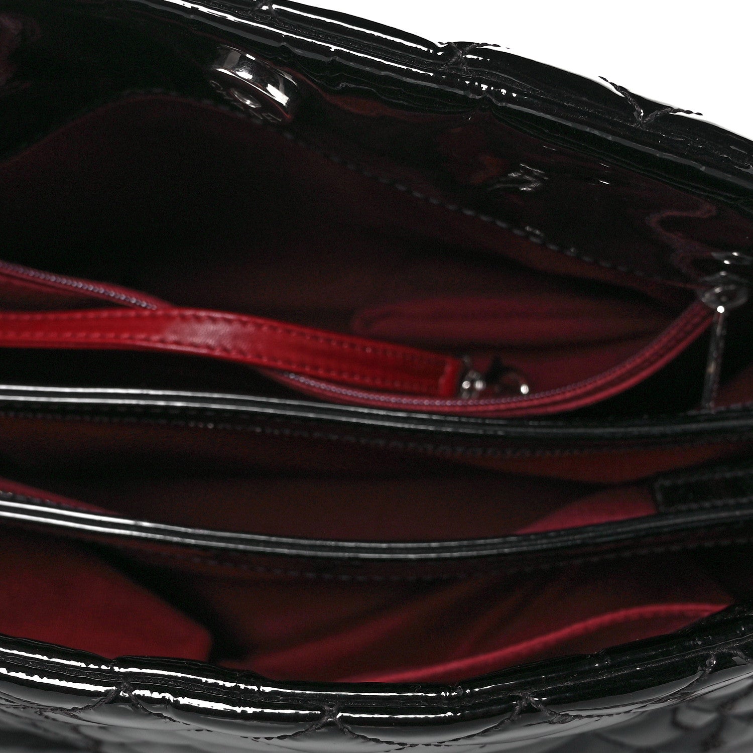 Chanel Patent Quilted Large Just Mademoiselle Bowling Bag Black 4 of 7