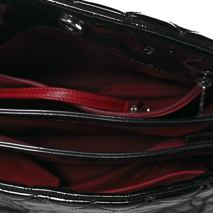 Chanel Patent Quilted Large Just Mademoiselle Bowling Bag Black 4 of 7