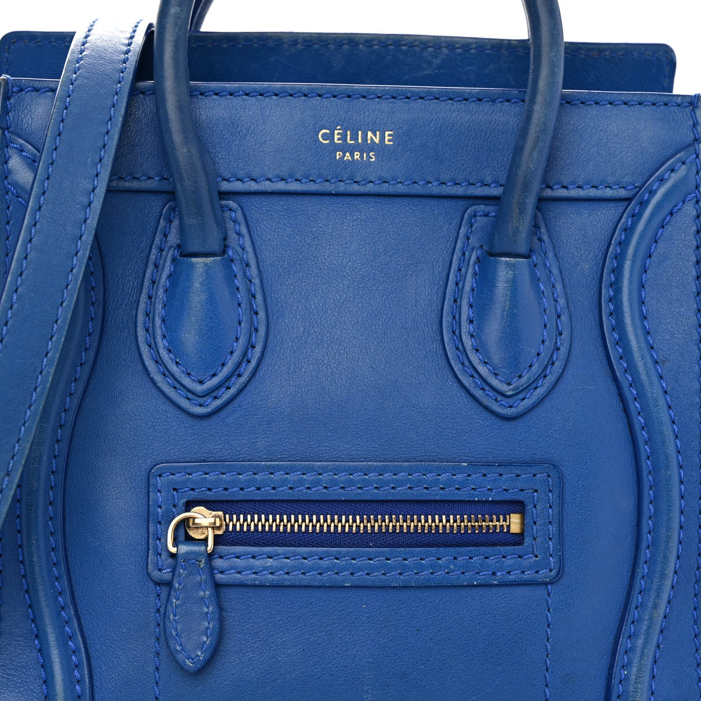 Smooth Calfskin Nano Luggage Royal Blue