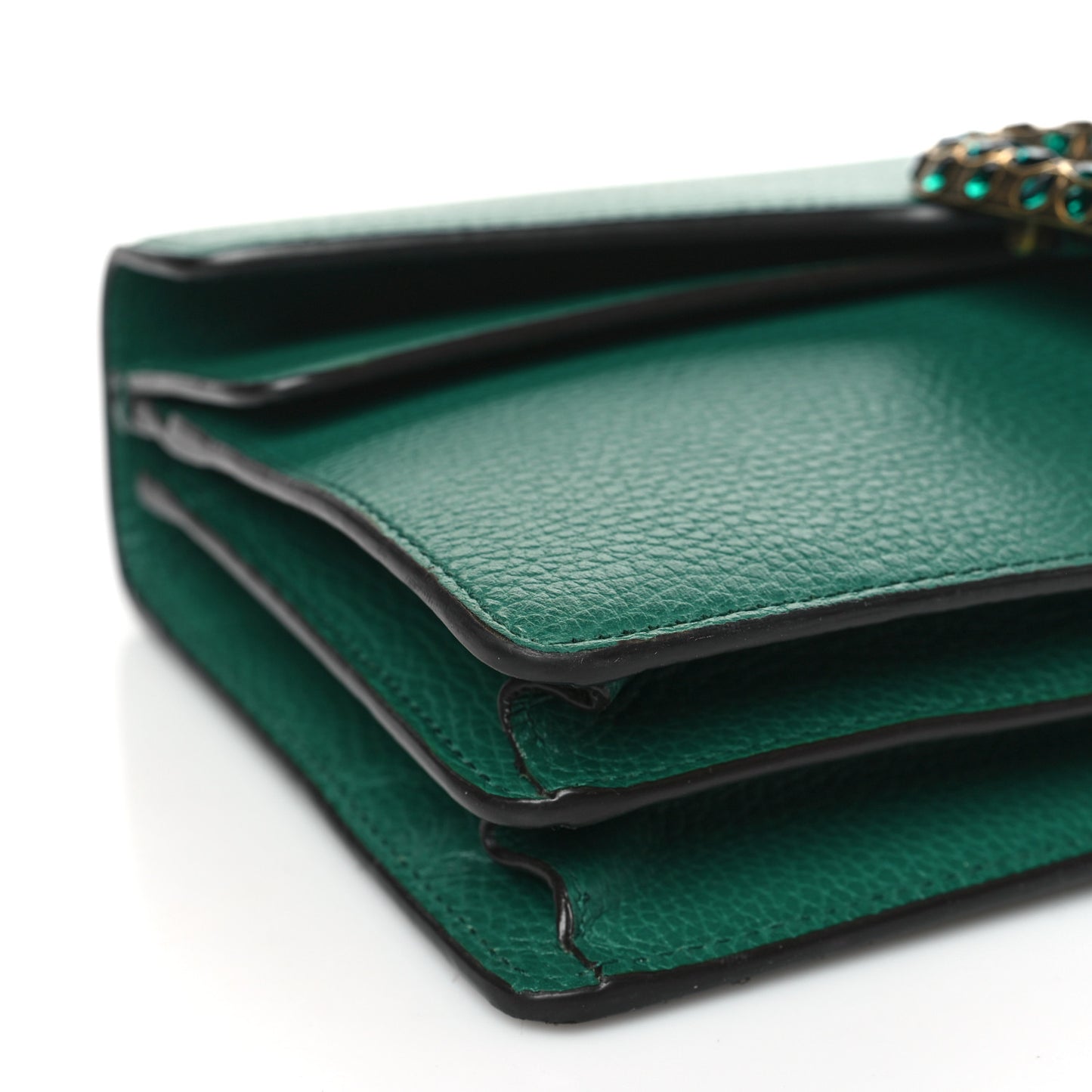 Pebbled Calfskin Small Dionysus Shoulder Bag Emerald