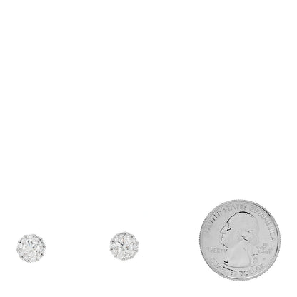 Graff 18K White Gold Diamond 1.60ctw Icon Round Stud Earrings 2 of 6