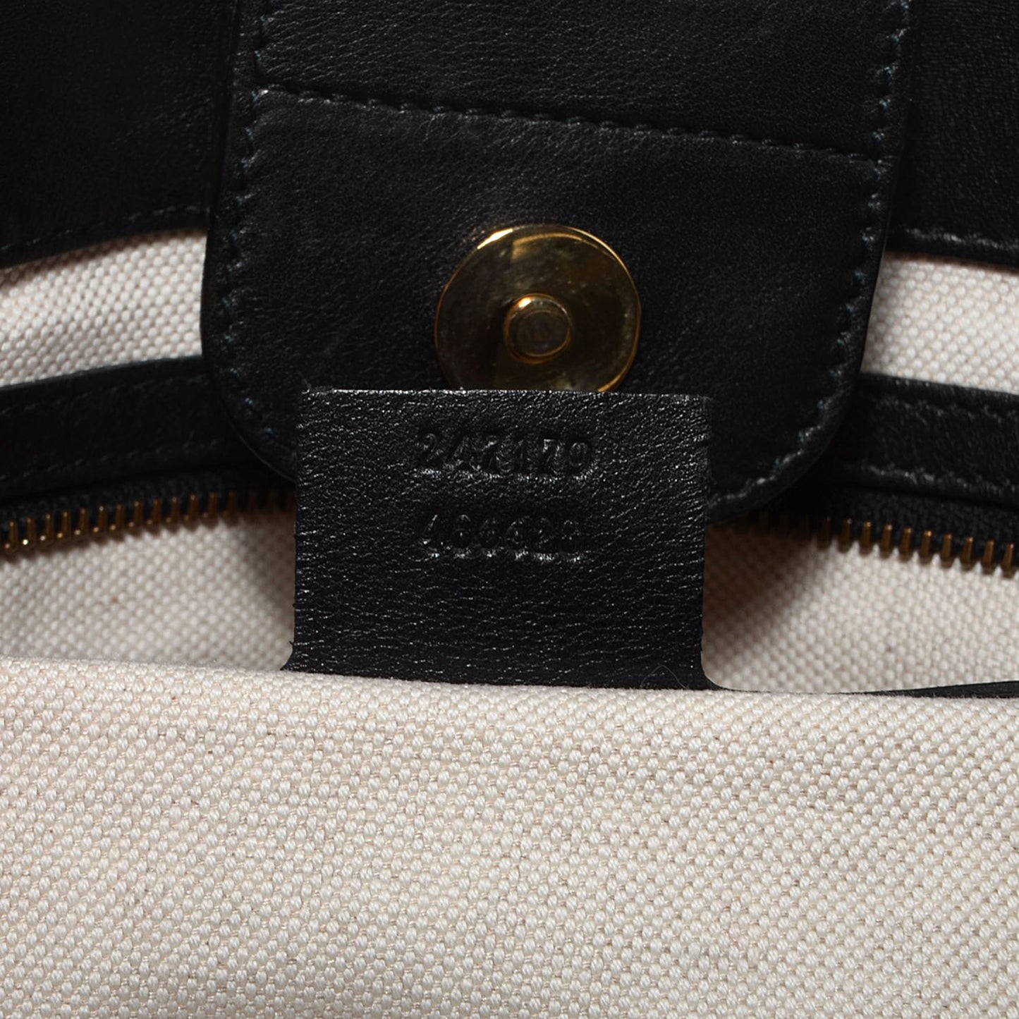 Leather Large GG Running Tote Black