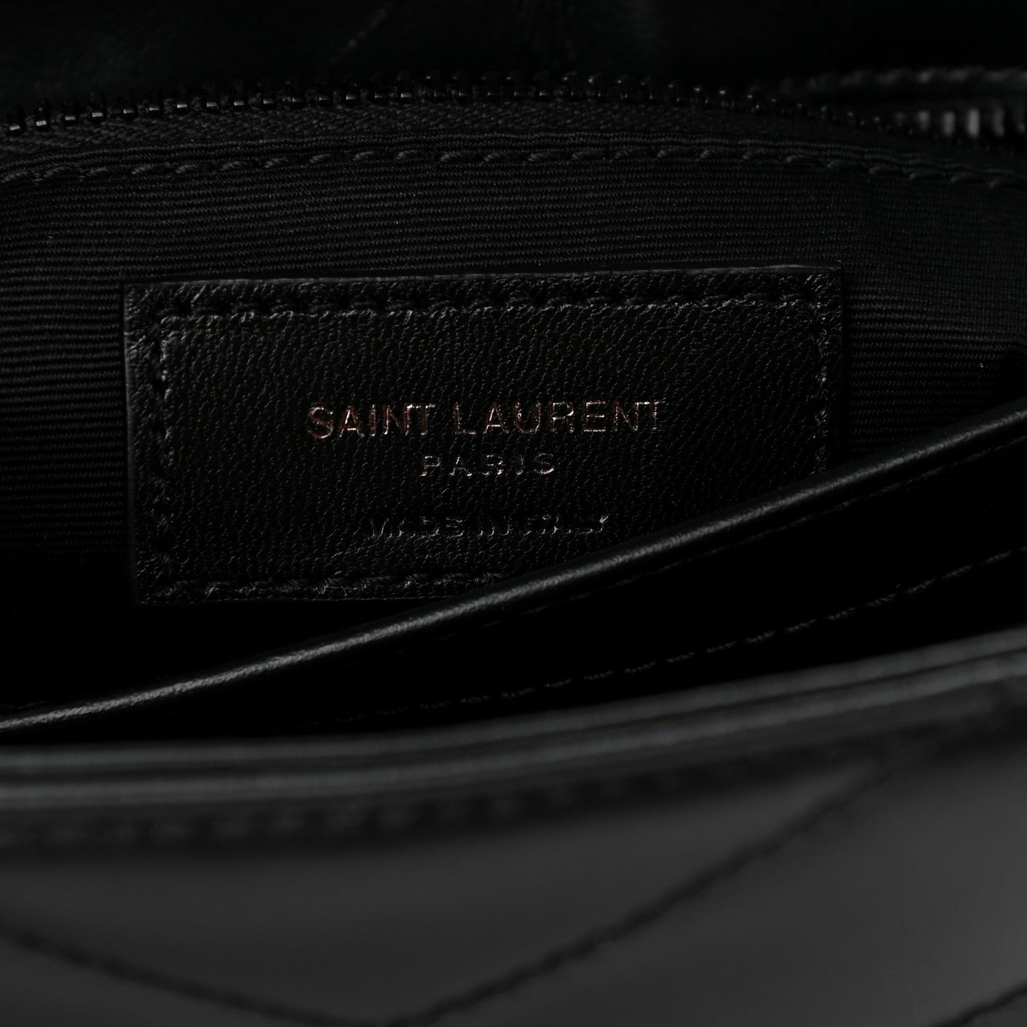 Saint Laurent Calfskin Y Quilted Monogram Toy Loulou Crossbody Bag Black 7 of 13