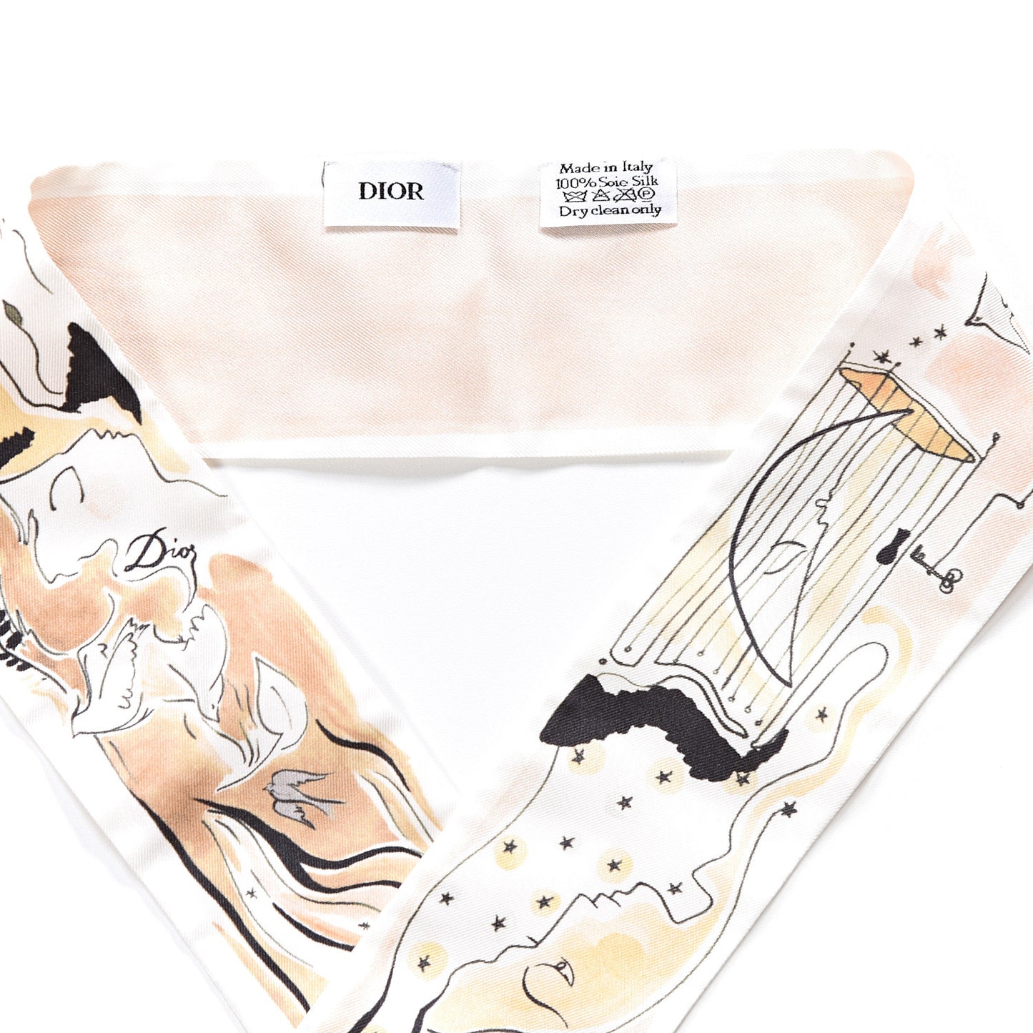 Silk Mitzah ABCDIOR C Scarf Pink
