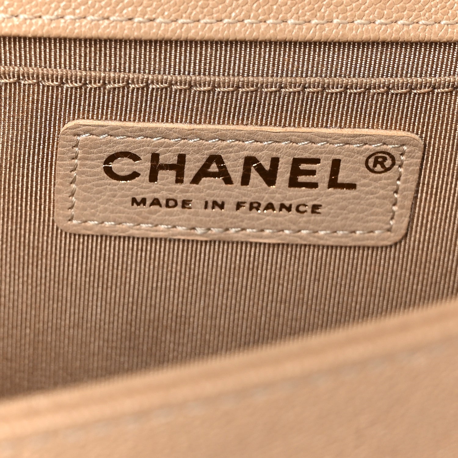 Chanel Caviar Quilted Medium Boy Flap Beige 6 of 9